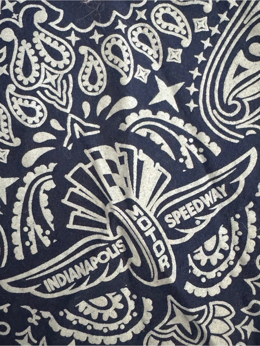 Indianapolis Motor Speedway 'Racing Capital of the World' Navy Cotton Bandana